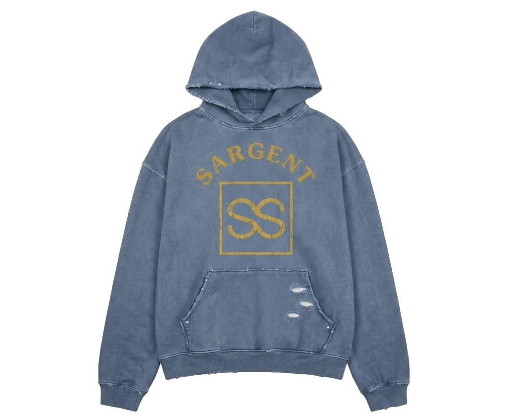 Polera Hoodie SARGENT SS - vista frontal, fondo blanco