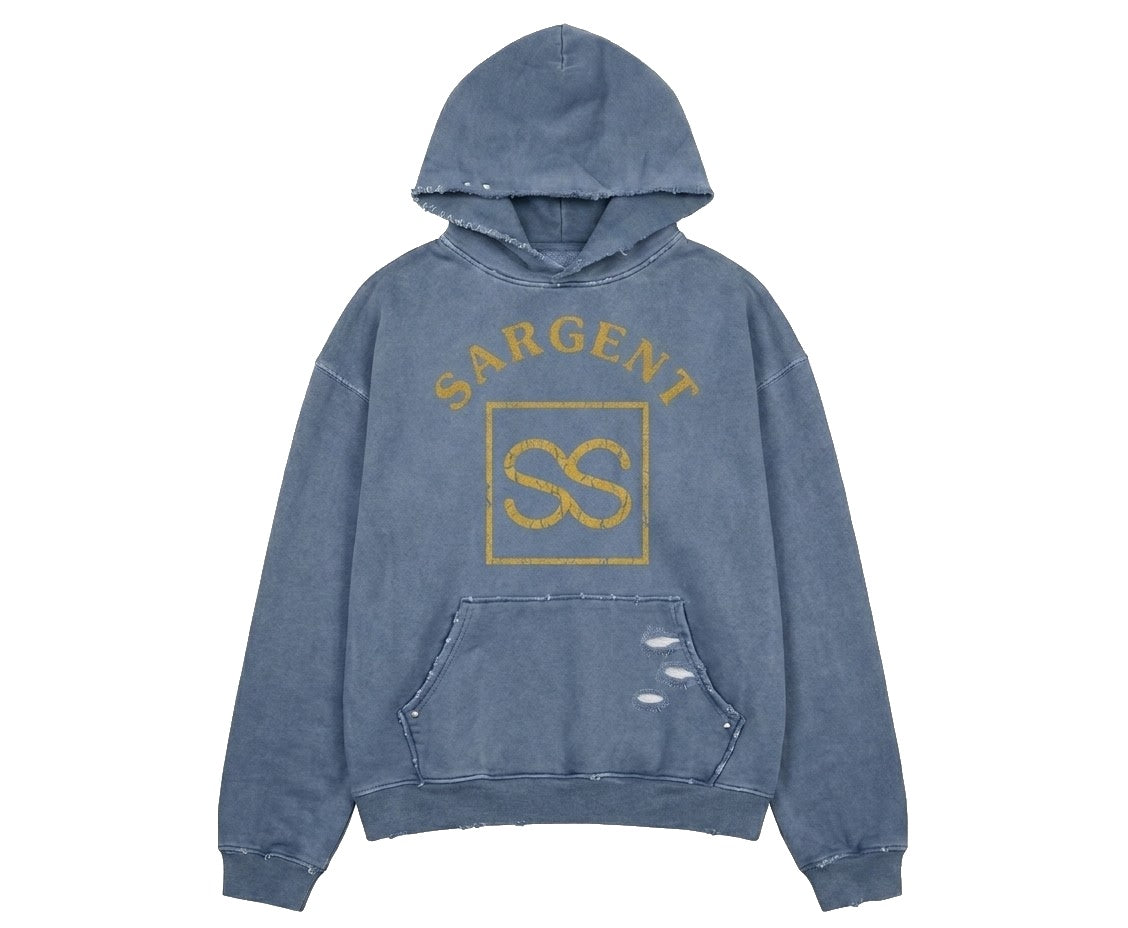 Polera Hoodie SARGENT SS - vista frontal, fondo blanco